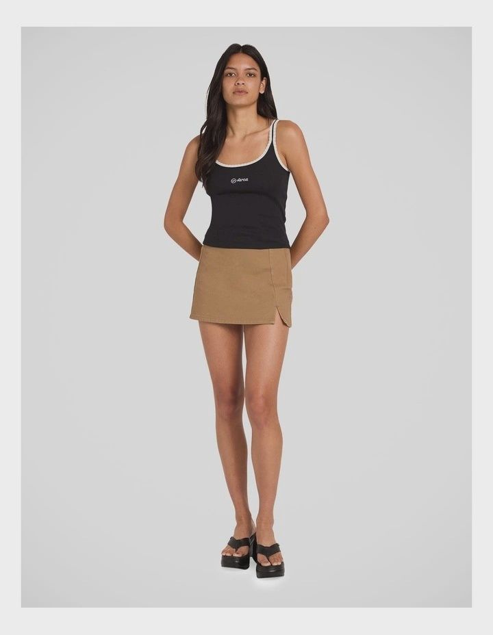 RVCA WOMENS AGAVE POINTELLE TANK - RVCA BLACK