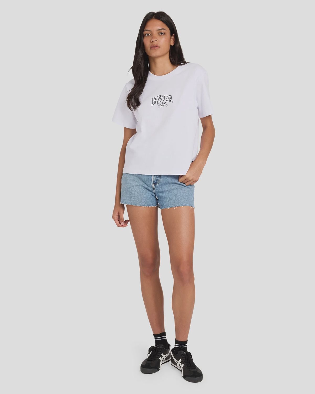 RVCA WOMENS RVCA SELECTS EASY SS TEE - WHISPER WHITE