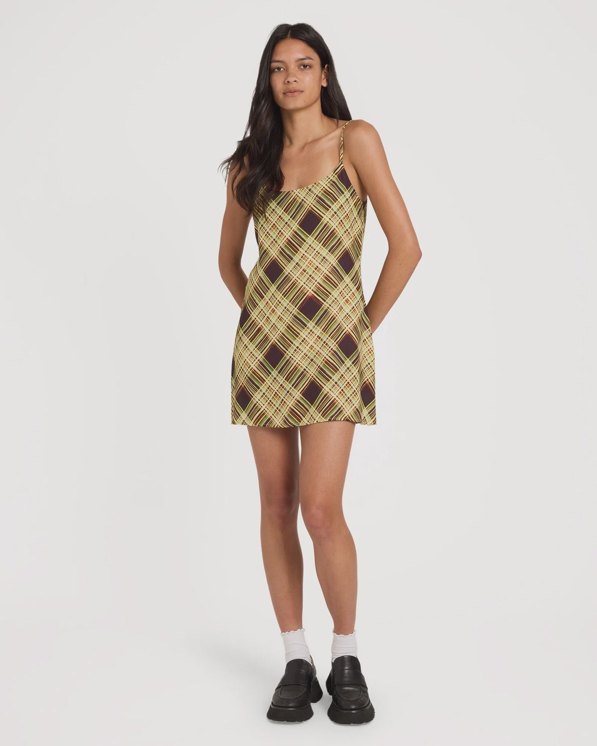 RVCA WOMENS MACARTHUR DRESS - CHOCOLATE