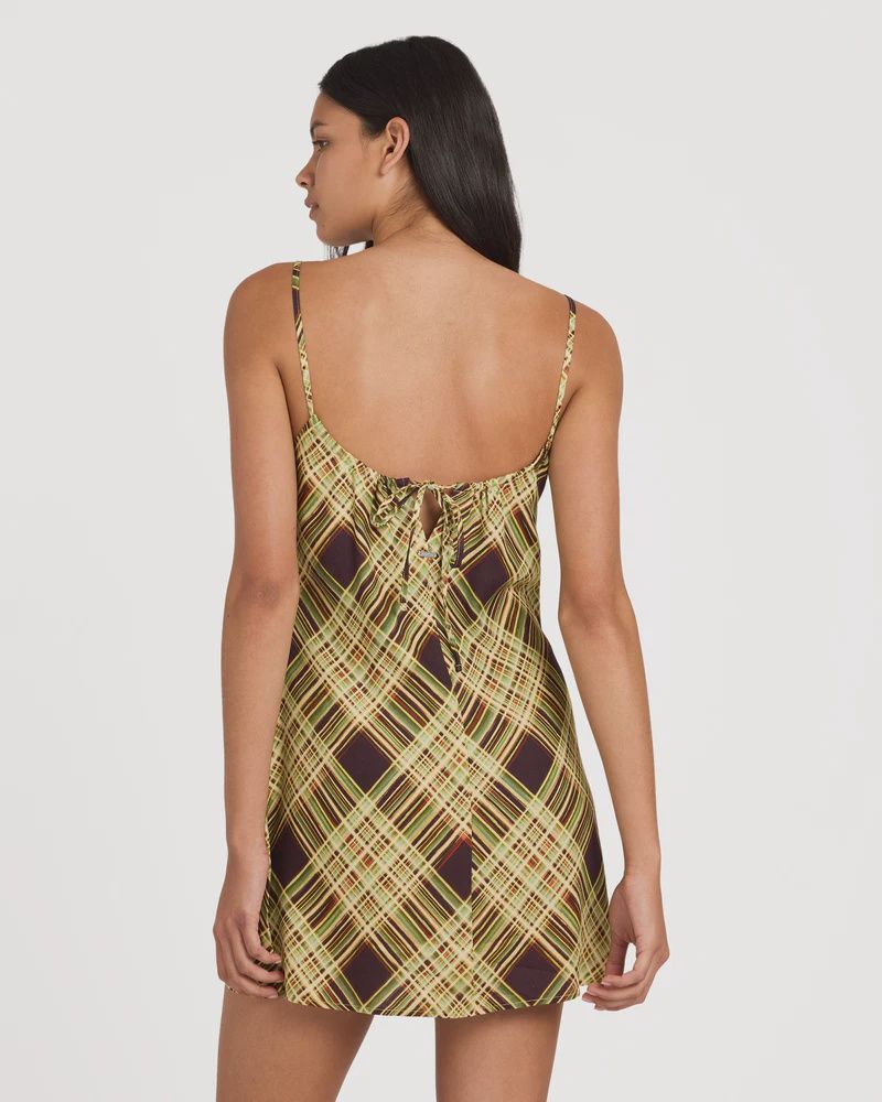 RVCA WOMENS MACARTHUR DRESS - CHOCOLATE