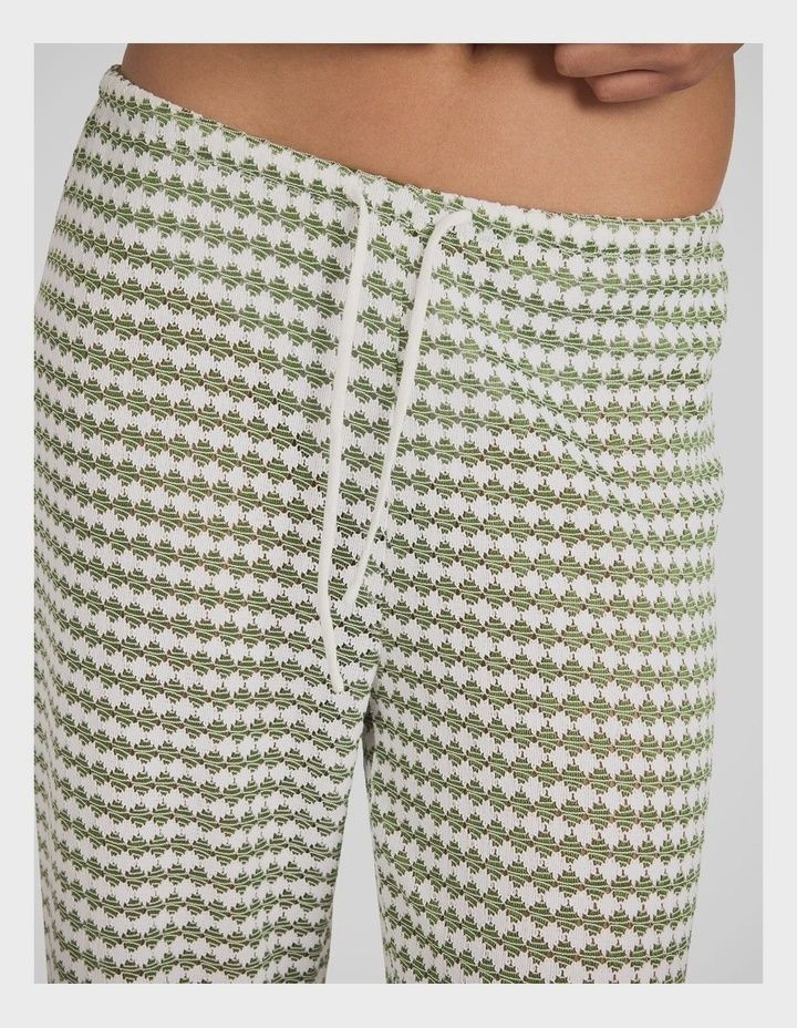 RVCA WOMENS DIAMOND CROCHET HOLIDAY PANT - ELM GREEN