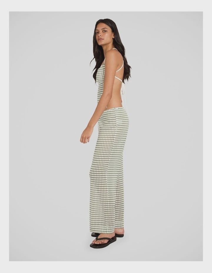 RVCA WOMENS DIAMOND CROCHET HOLIDAY PANT - ELM GREEN