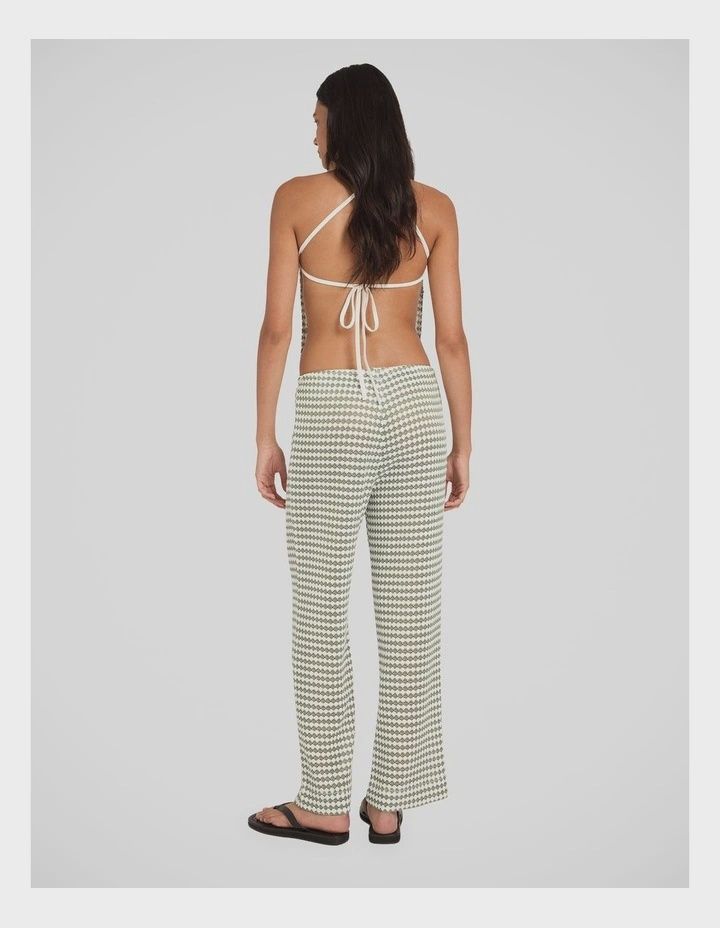 RVCA WOMENS DIAMOND CROCHET HOLIDAY PANT - ELM GREEN
