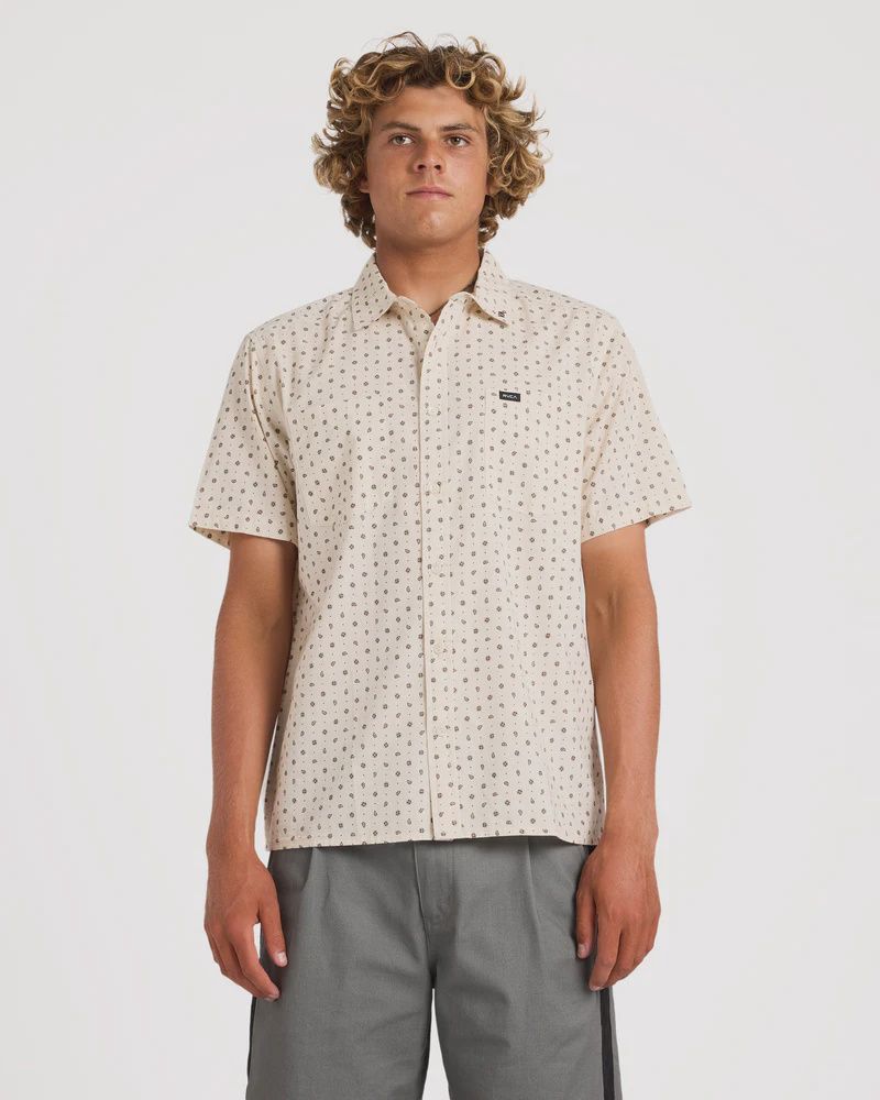 RVCA MENS BREEZY SS SHIRT - CERAMIC