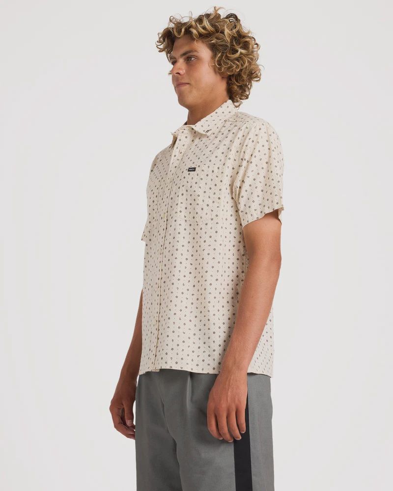RVCA MENS BREEZY SS SHIRT - CERAMIC