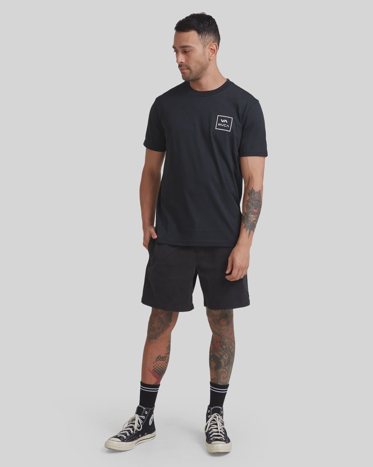 RVCA MENS VA ALL THE WAYS SS TEE - BLACK