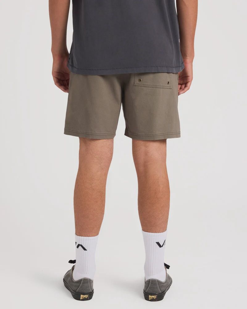 RVCA MENS ESCAPE ELASTIC SHORT - MUSHROOM