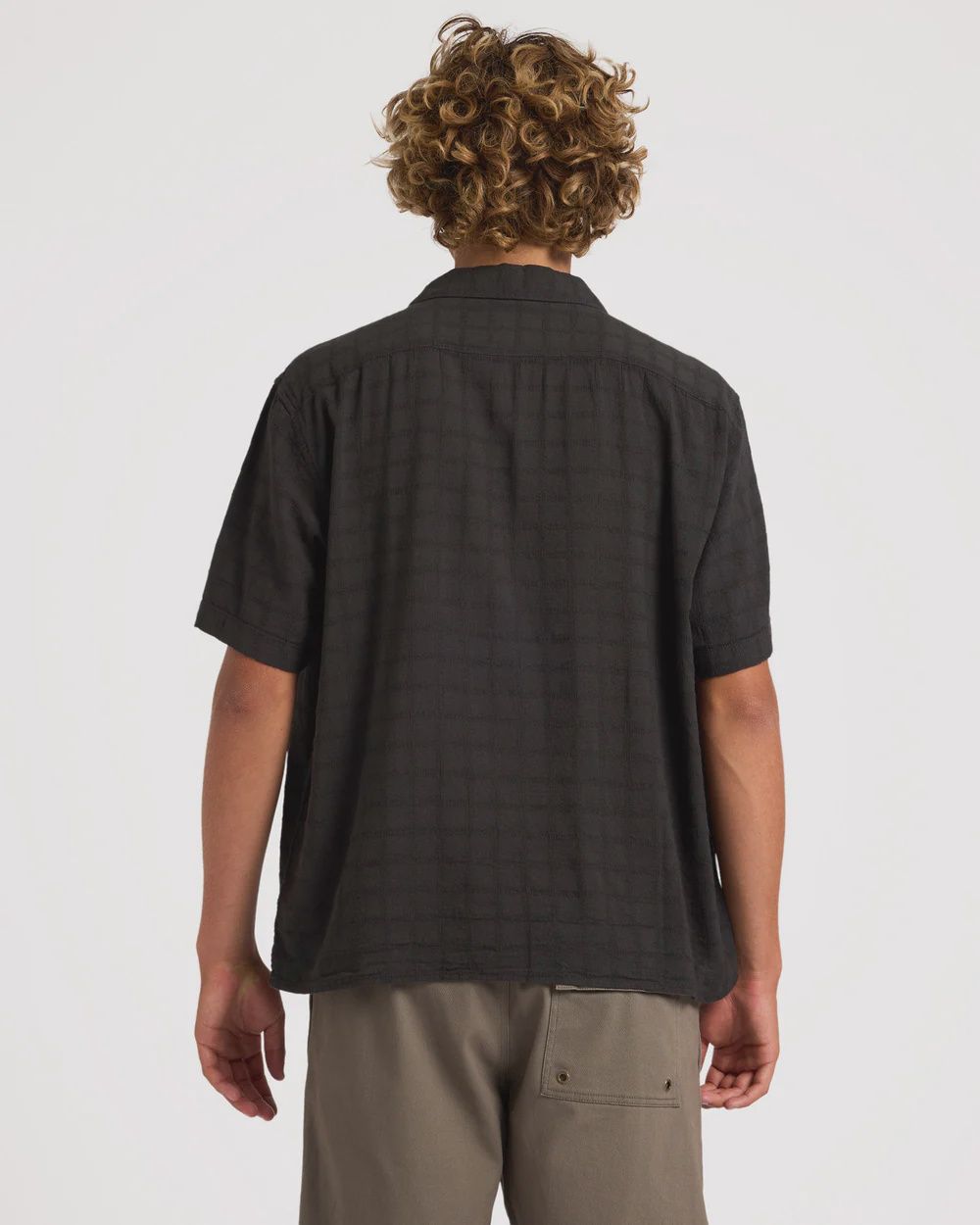 RVCA MENS VACANCY SS SHIRT - PIRATE BLACK