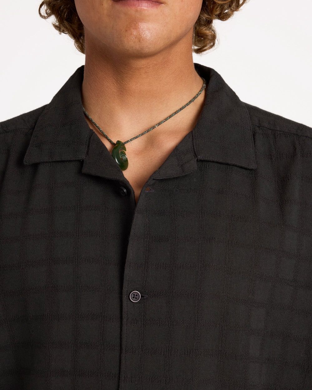 RVCA MENS VACANCY SS SHIRT - PIRATE BLACK