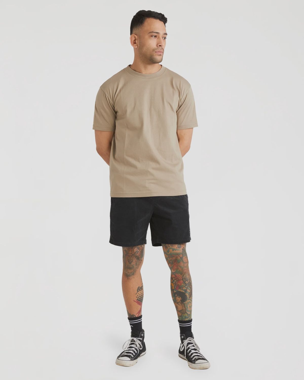 RVCA MENS ESCAPE ELASTIC CORD SHORT II - BLACK