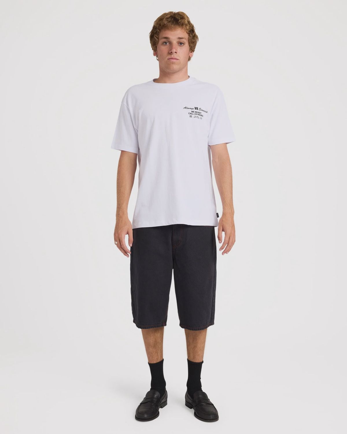 RVCA MENS V8 SS TEE - WHITE