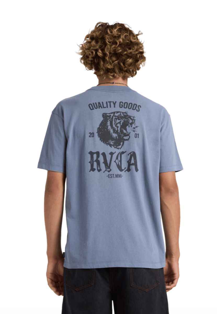 RVCA MENS BIG CAT SS TEE - VINTAGE NAVY