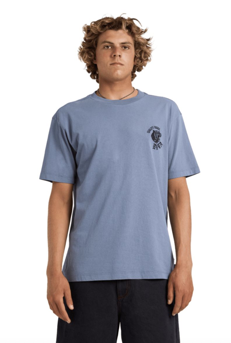 RVCA MENS BIG CAT SS TEE - VINTAGE NAVY