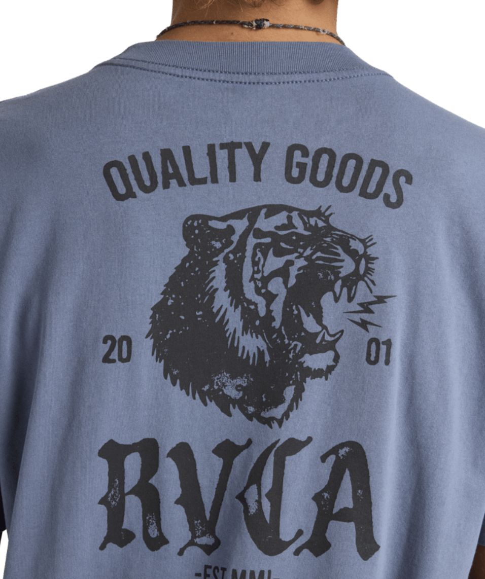 RVCA MENS BIG CAT SS TEE - VINTAGE NAVY