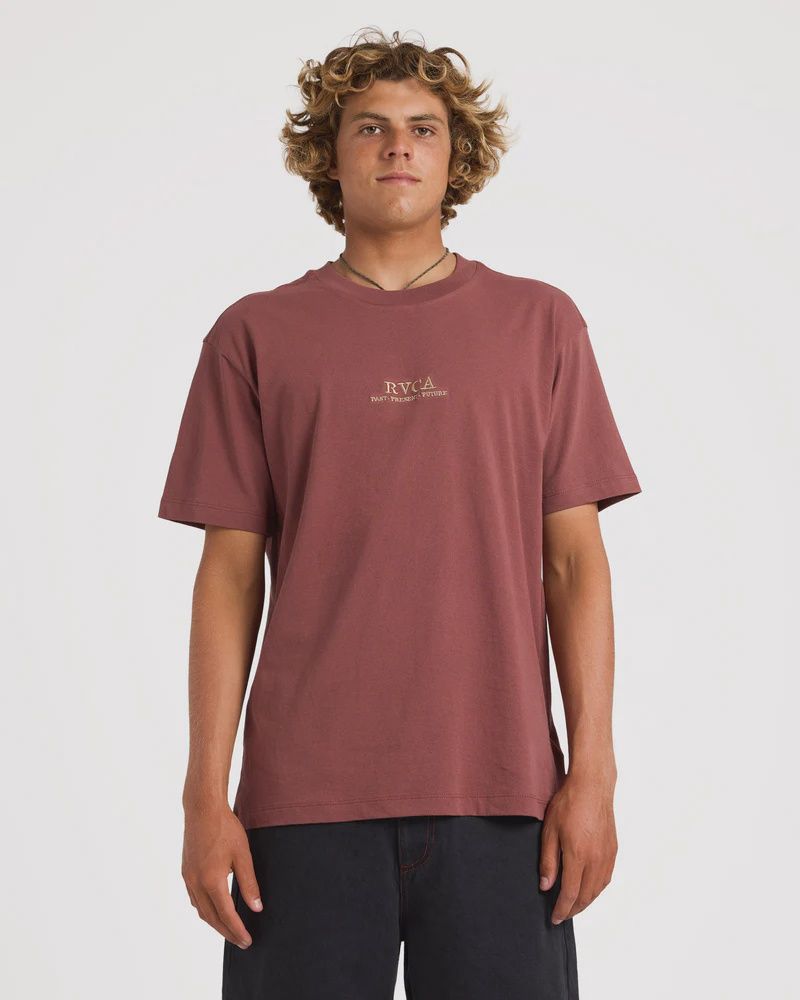 RVCA MENS SCORPO SS TEE - RED EARTH