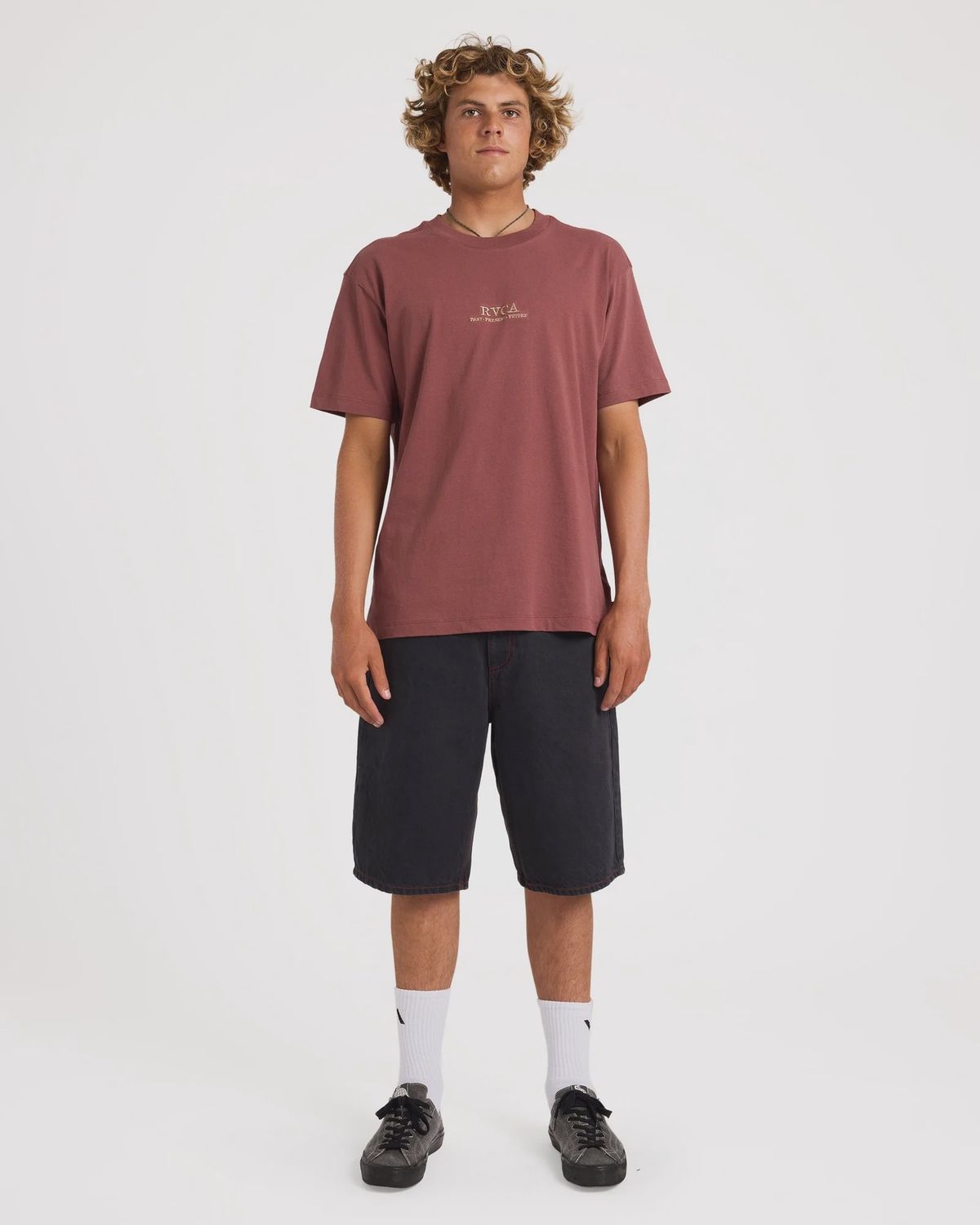 RVCA MENS SCORPO SS TEE - RED EARTH
