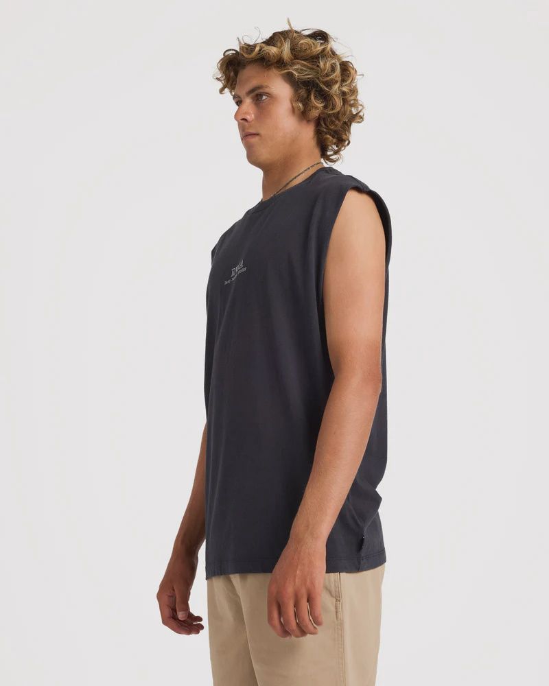 RVCA MENS SCORPO MUSCLE - BLACK