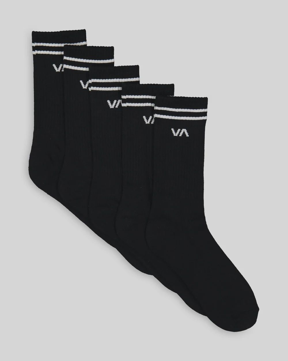 RVCA MENS UNION SOCK III 5 PACK - BLACK