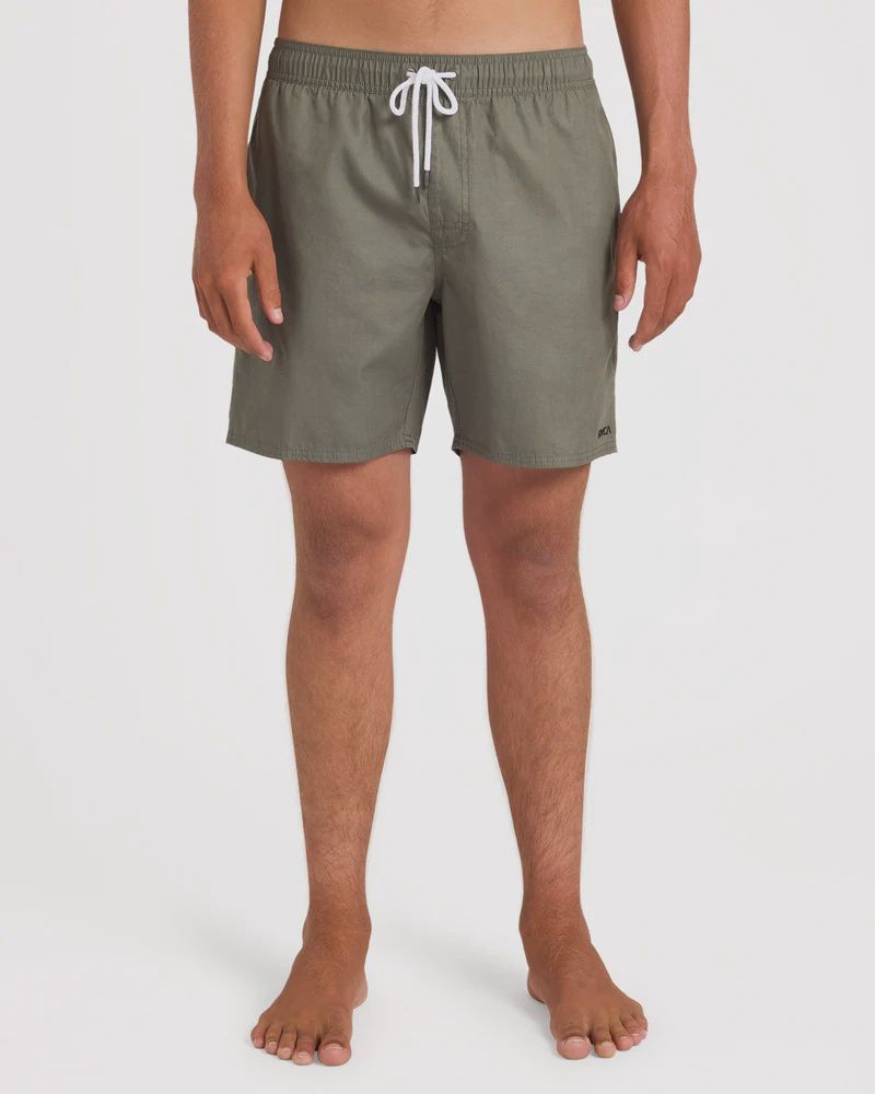 RVCA MENS OPPOSITES ELASTIC SHORT - FATIGUE