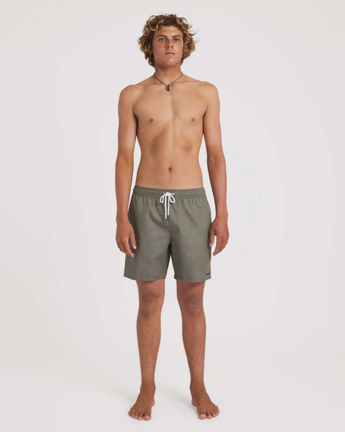 RVCA MENS OPPOSITES ELASTIC SHORT - FATIGUE