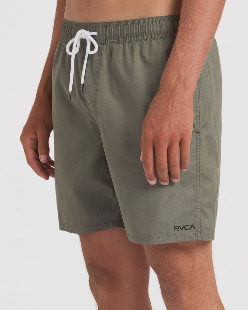 RVCA MENS OPPOSITES ELASTIC SHORT - FATIGUE