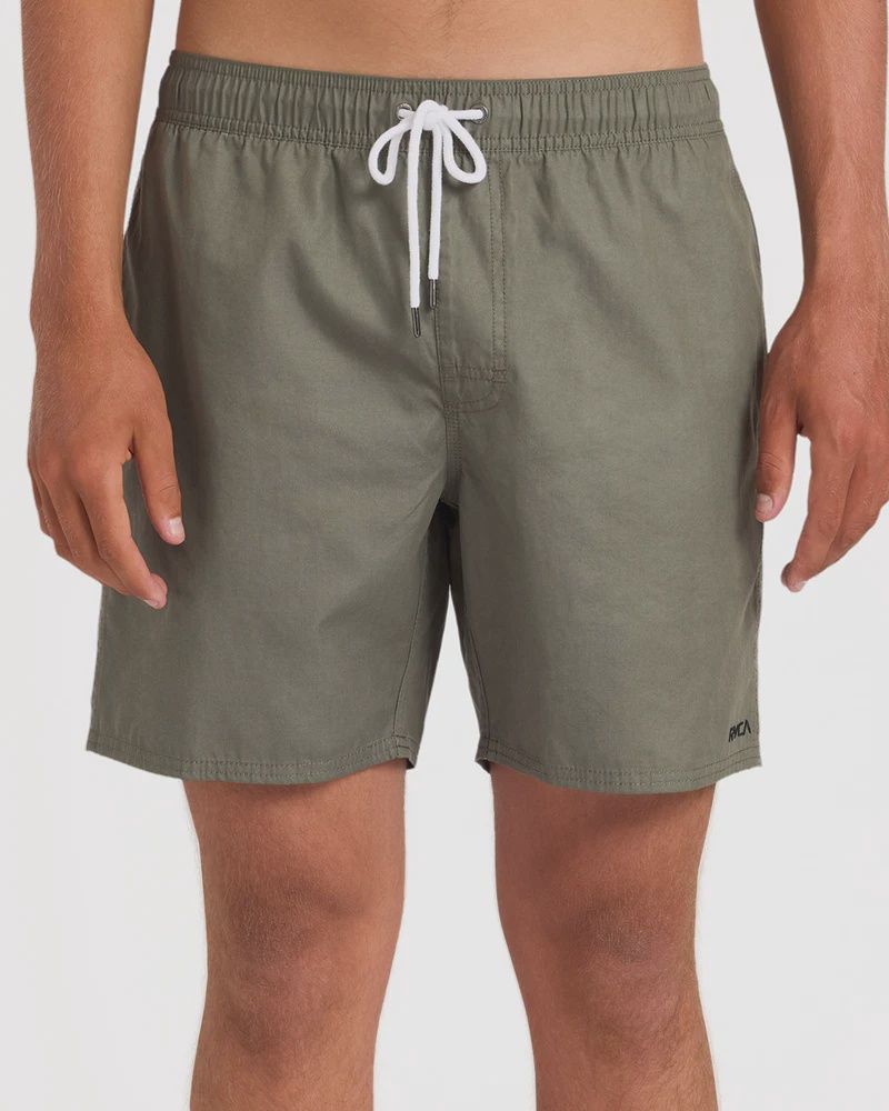 RVCA MENS OPPOSITES ELASTIC SHORT - FATIGUE