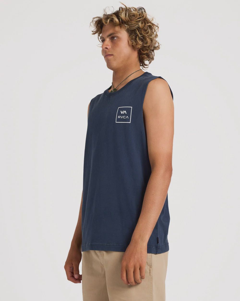 RVCA MENS VA ALL THE WAYS MUSCLE - NAVY MARINE