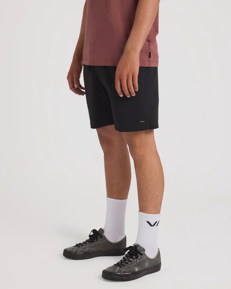 RVCA MENS ESCAPE ELASTIC SHORT - BLACK