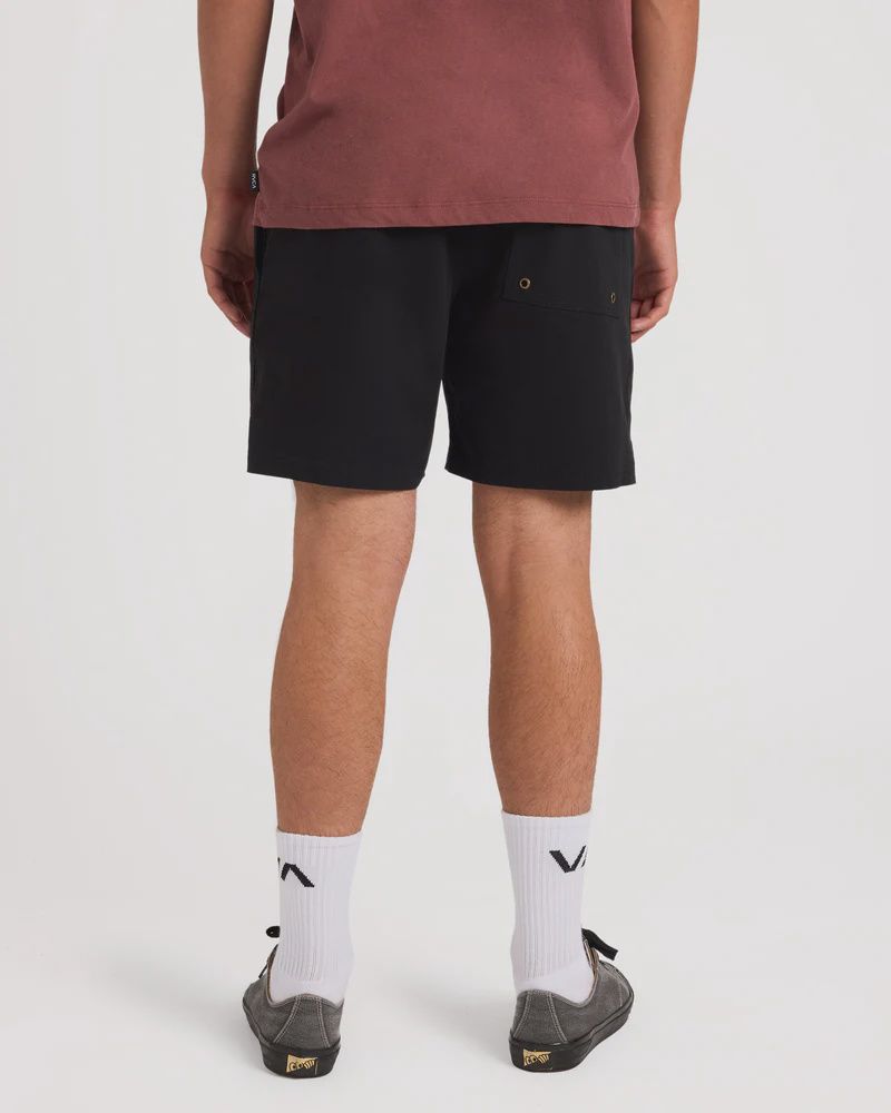 RVCA MENS ESCAPE ELASTIC SHORT - BLACK