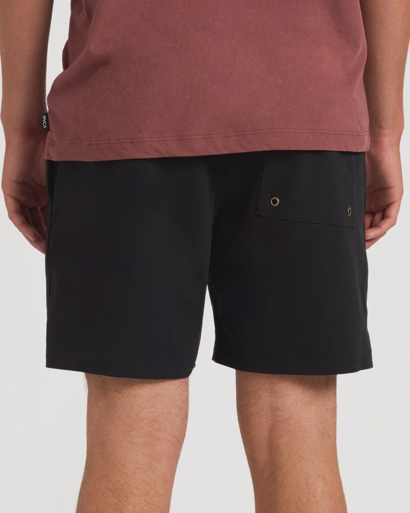 RVCA MENS ESCAPE ELASTIC SHORT - BLACK