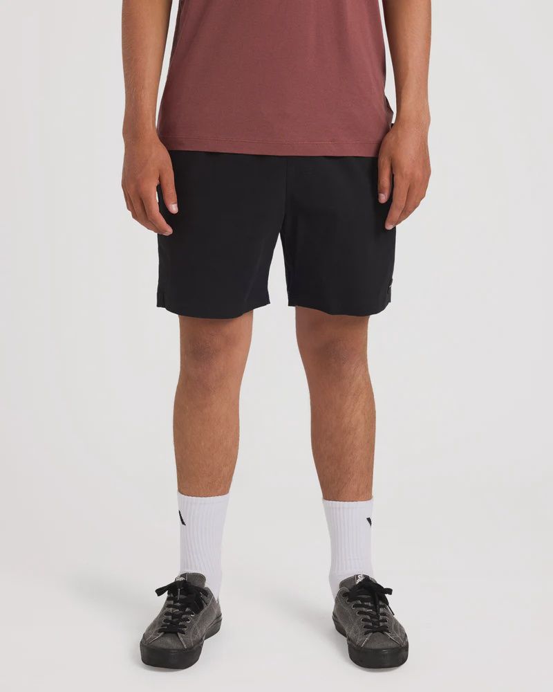 RVCA MENS ESCAPE ELASTIC SHORT - BLACK