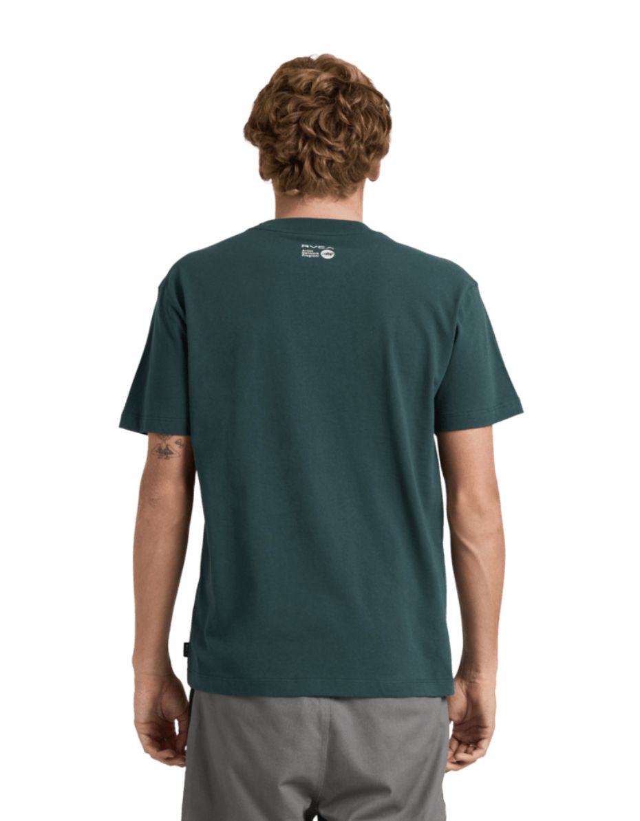 RVCA MENS BARBA BANGLES SS TEE - HUNTER GREEN