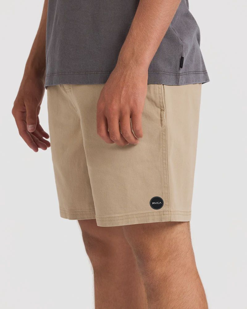 RVCA MENS ESCAPE ELASTIC SHORT - TIMBER
