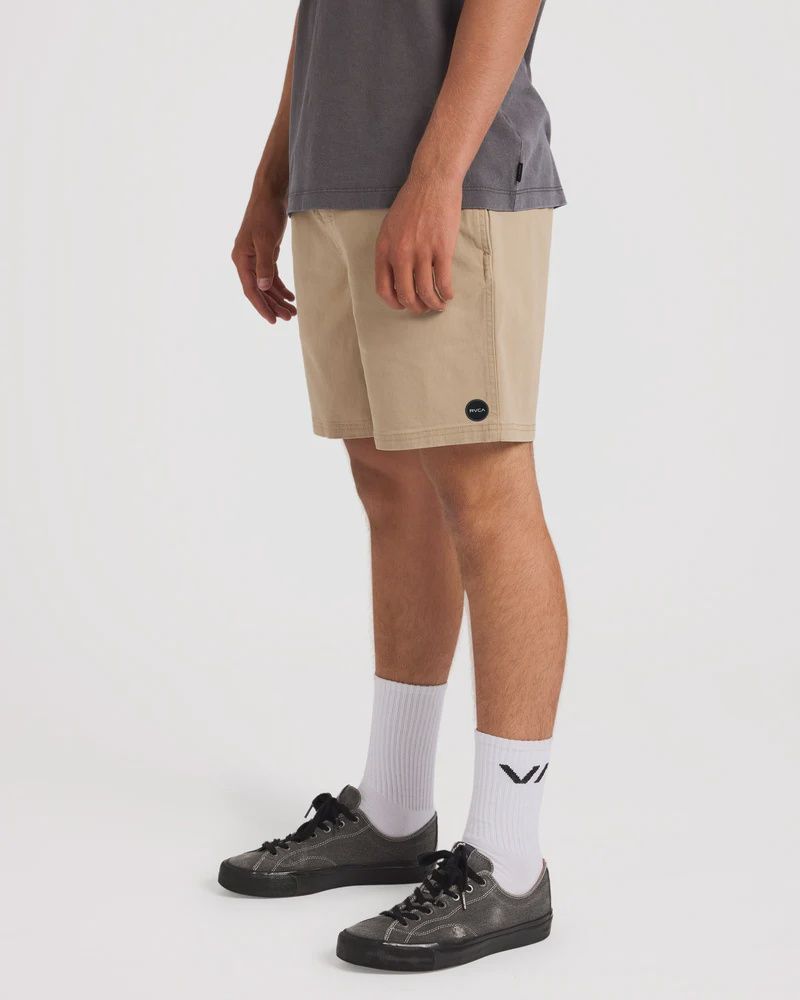 RVCA MENS ESCAPE ELASTIC SHORT - TIMBER