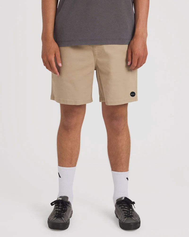 RVCA MENS ESCAPE ELASTIC SHORT - TIMBER