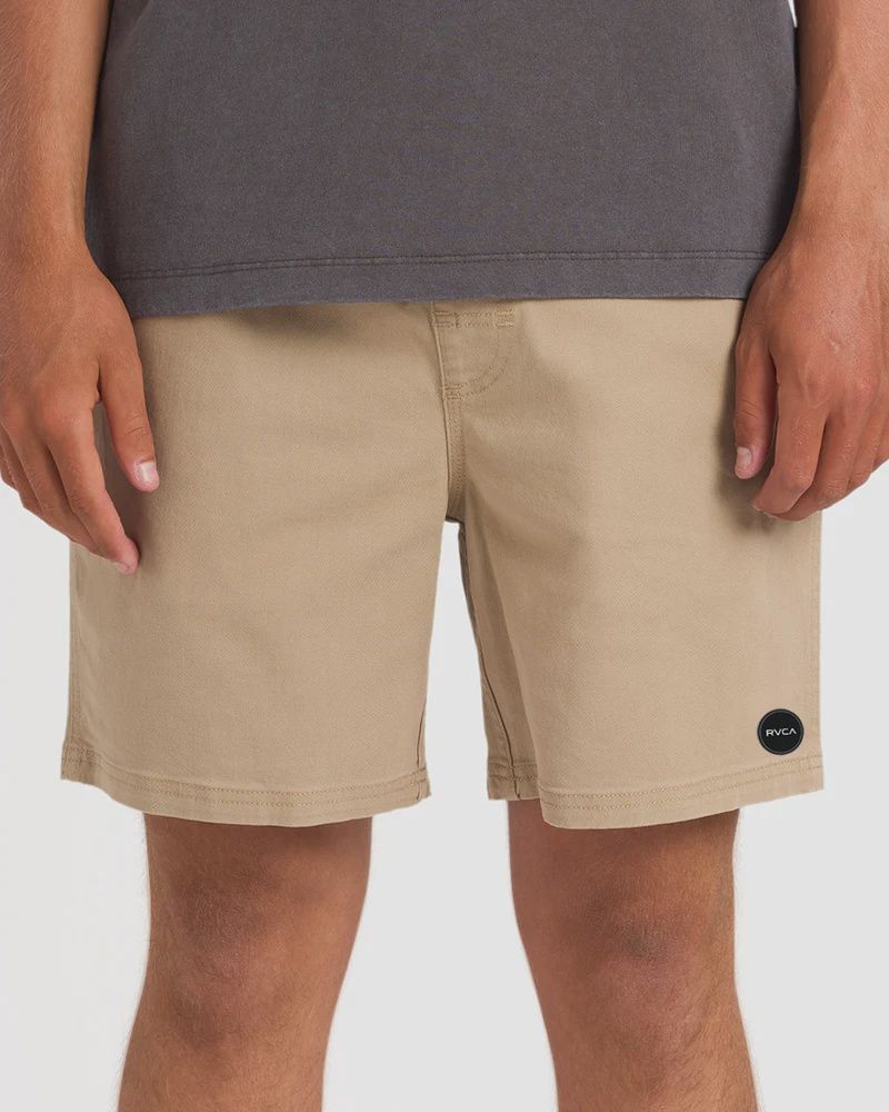 RVCA MENS ESCAPE ELASTIC SHORT - TIMBER