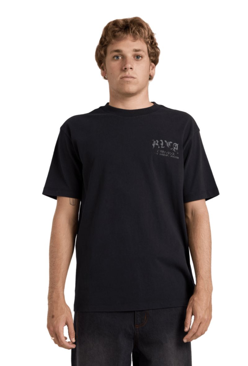 RVCA MENS RVCA BIG PRESS SS TEE - BLACK
