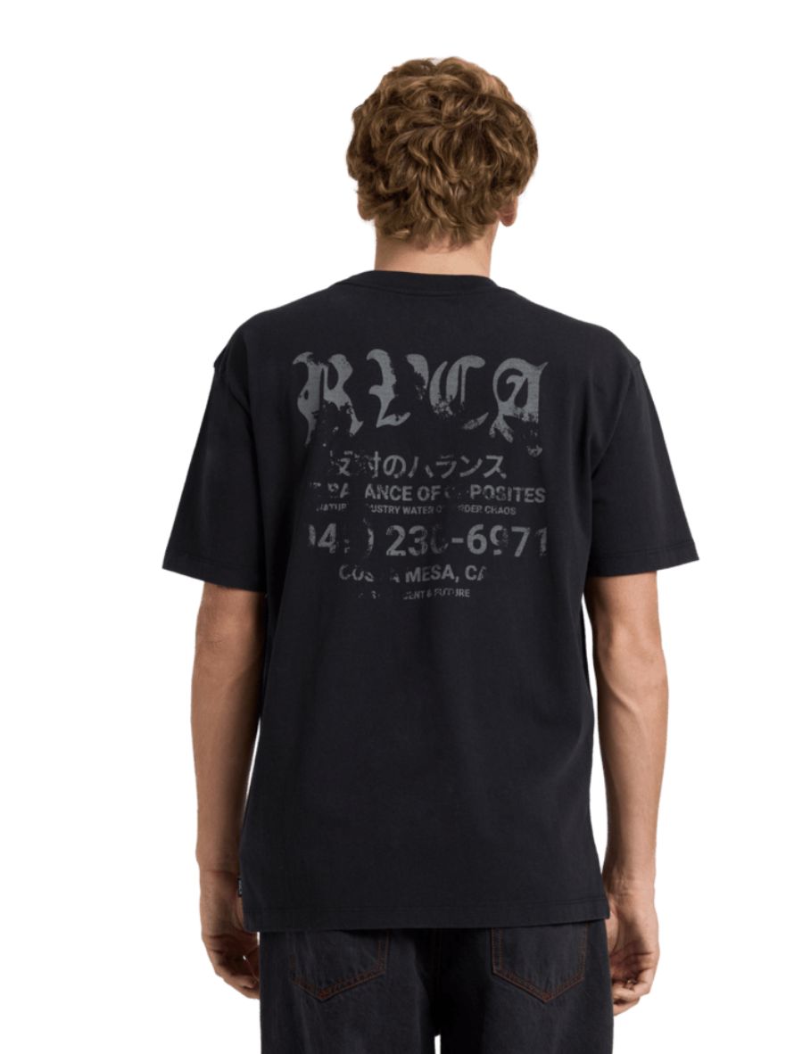 RVCA MENS RVCA BIG PRESS SS TEE - BLACK