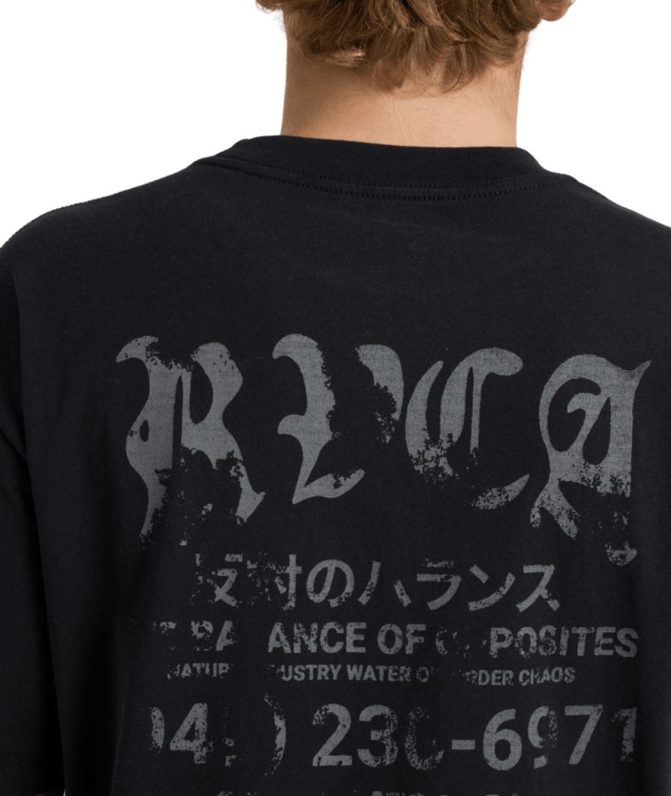 RVCA MENS RVCA BIG PRESS SS TEE - BLACK