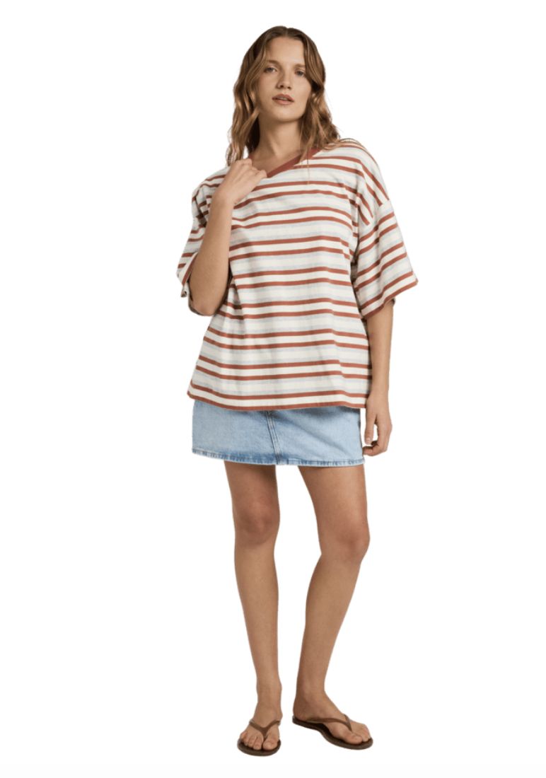ROXY WOMENS PAVEMENT SS TEE - CHUTNEY