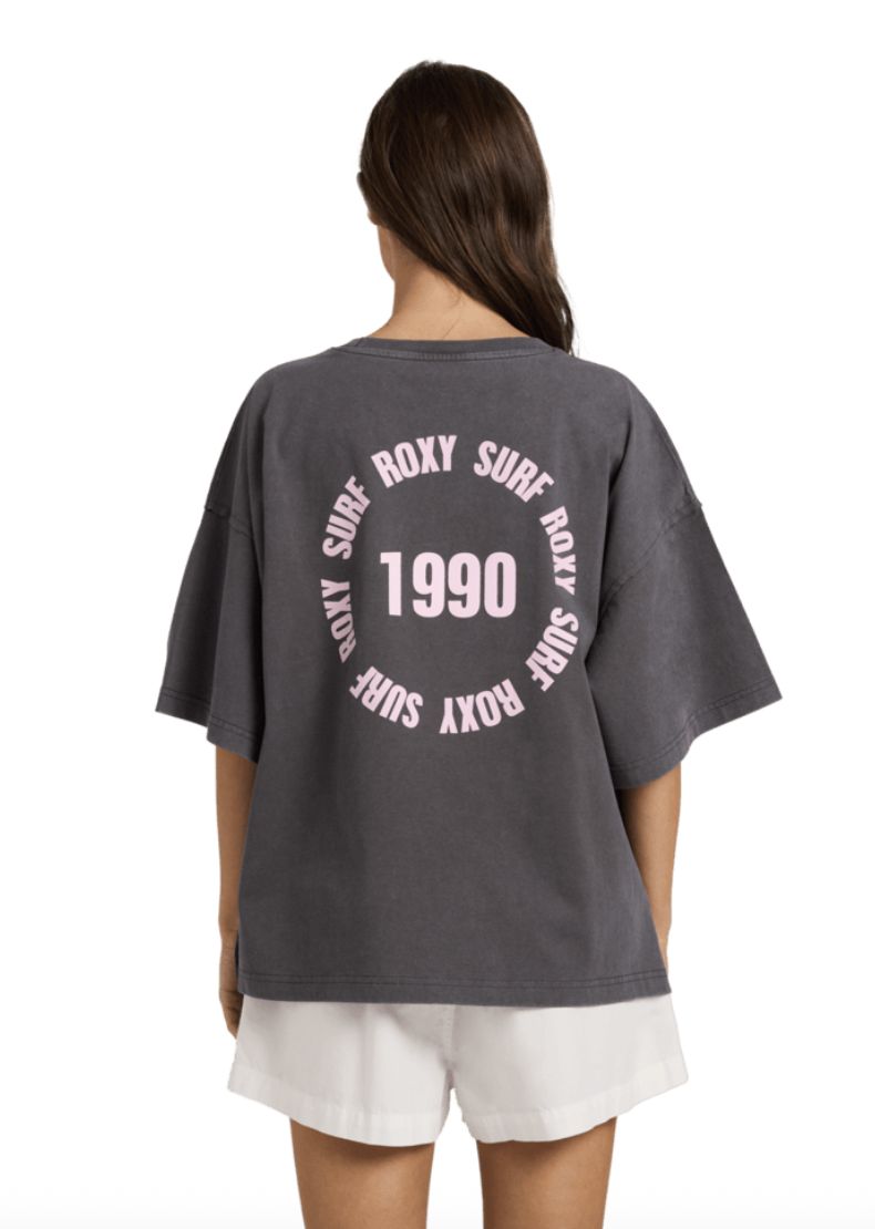 ROXY WOMENS FIND YOUR WAY SS TEE - PHANTOM