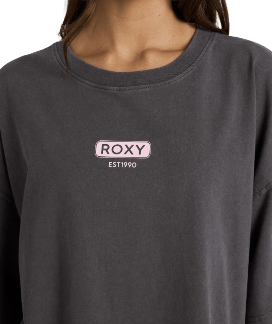 ROXY WOMENS FIND YOUR WAY SS TEE - PHANTOM