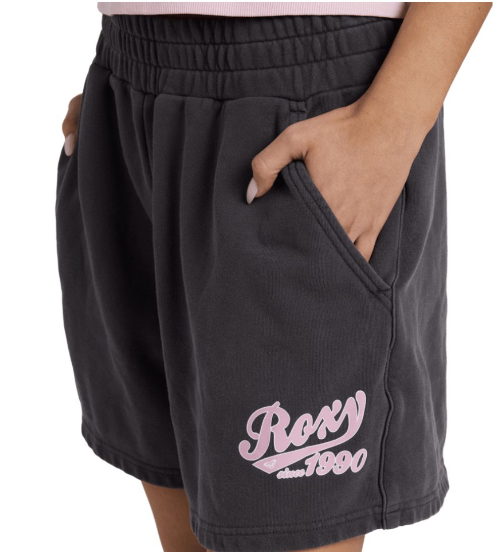 ROXY WOMENS LONG DAYS FLEECE SHORT - PHANTOM
