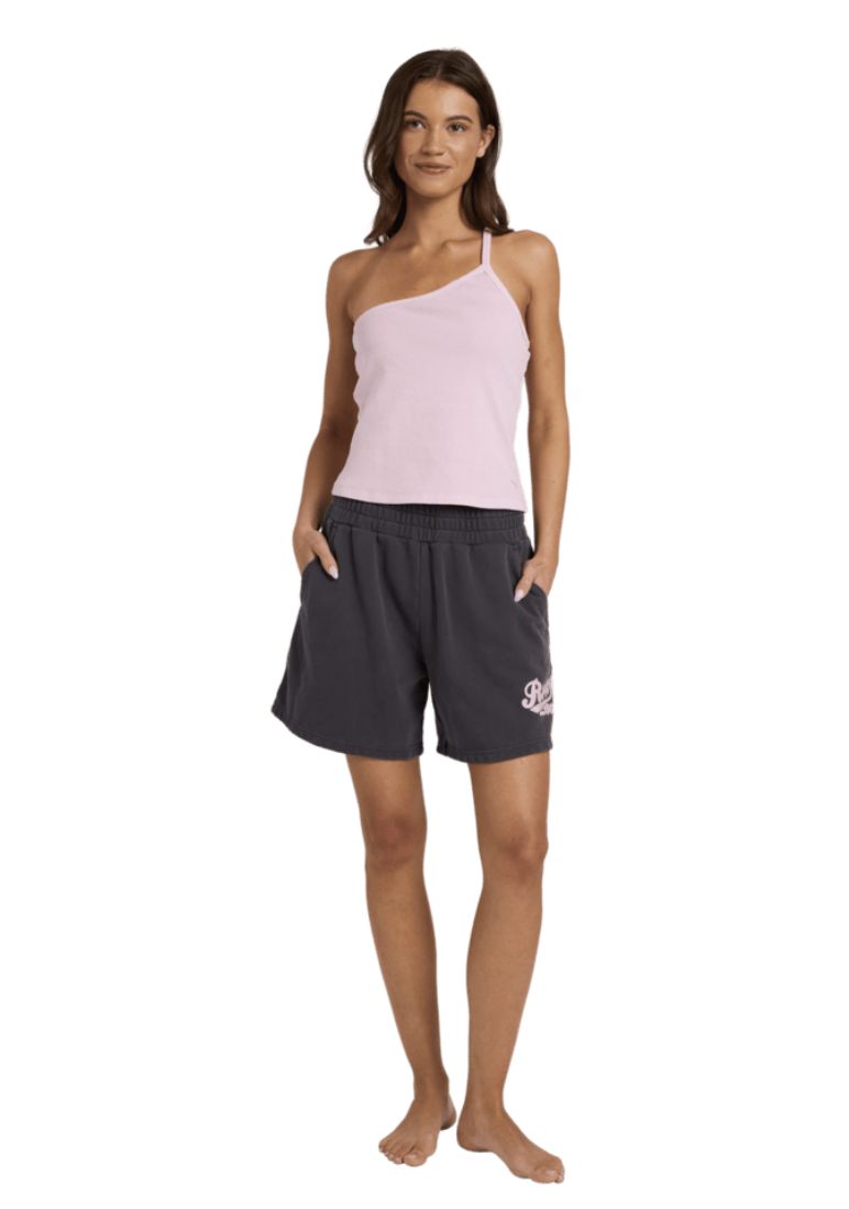 ROXY WOMENS LONG DAYS FLEECE SHORT - PHANTOM