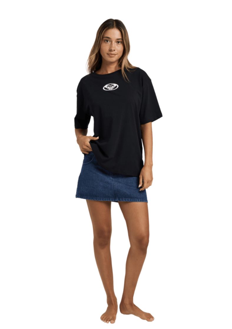 ROXY WOMENS SWELL SS TEE - BLACK