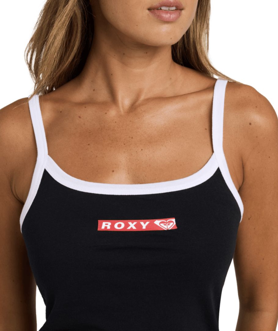 ROXY WOMENS REWIND CAMI TANK TOP - BLACK