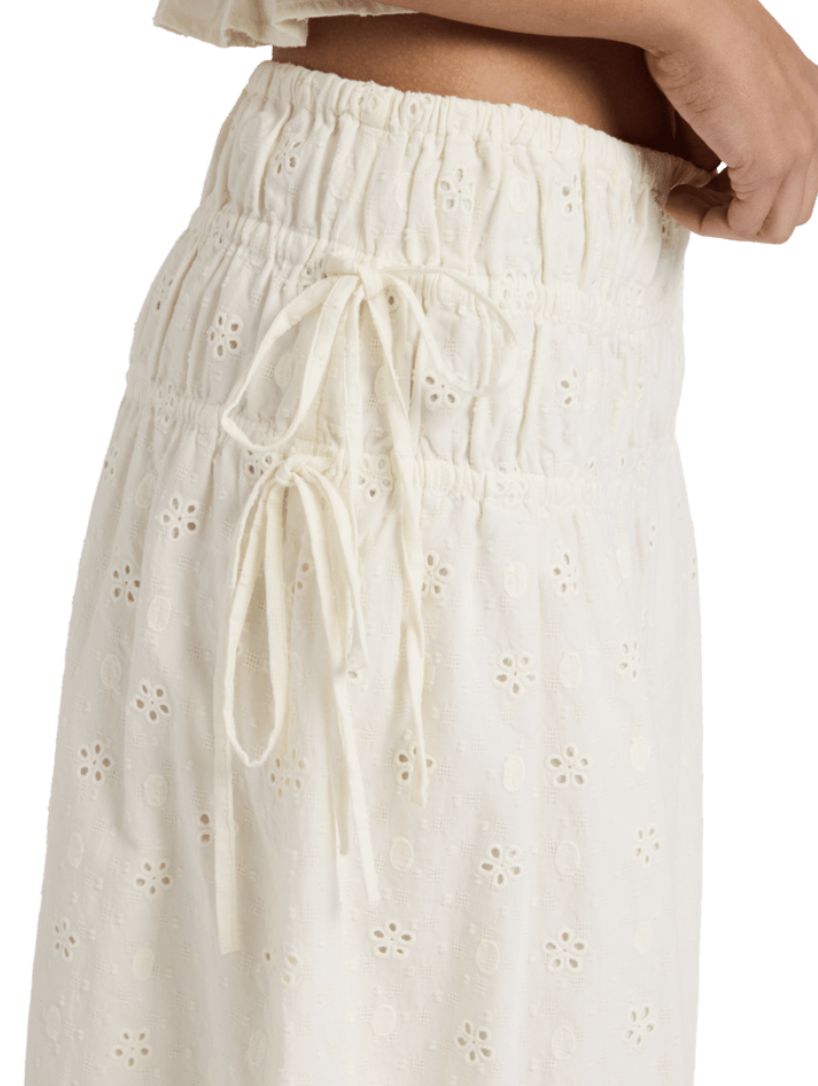 ROXY WOMENS LUCKY ONE MAXI SKIRT - COCONUT MILK