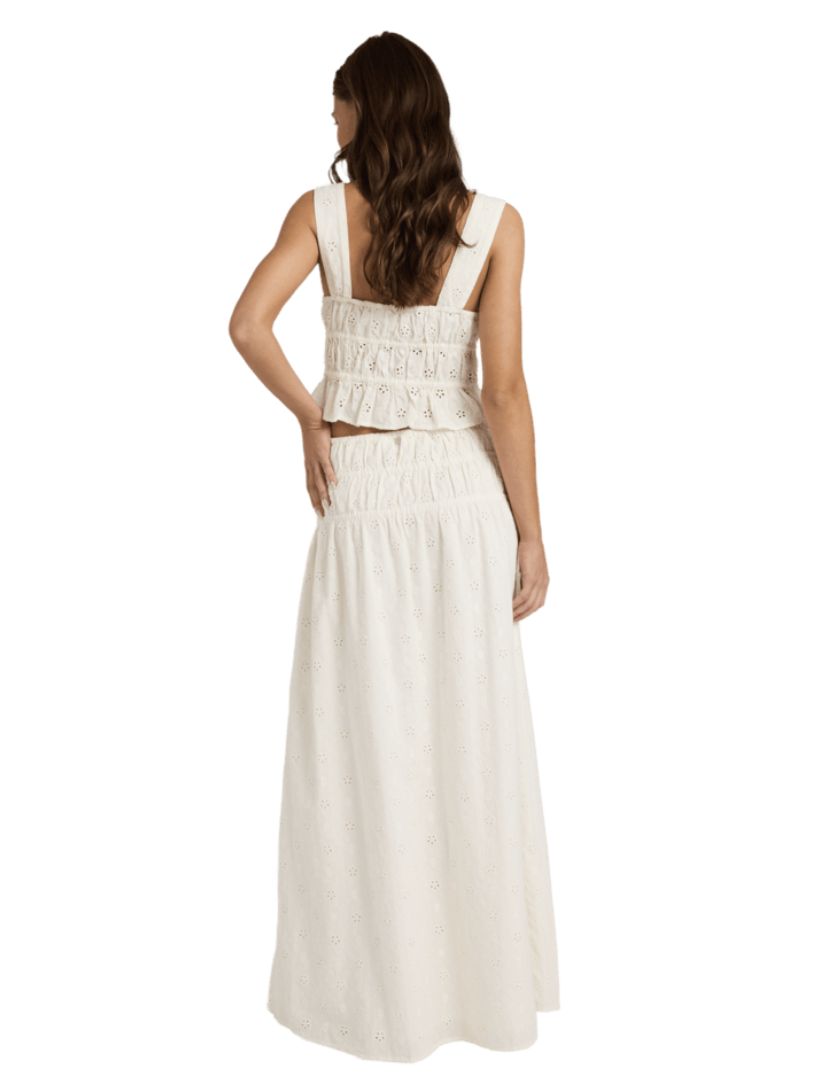 ROXY WOMENS LUCKY ONE MAXI SKIRT - COCONUT MILK