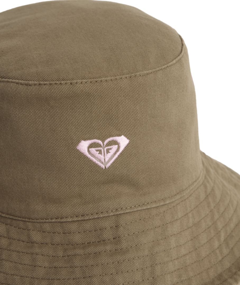 ROXY WOMENS WAHINE BUCKET HAT - DARK GREEN