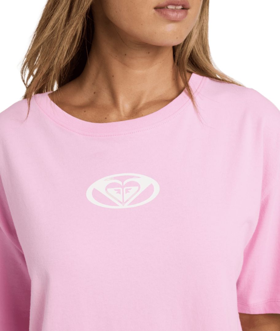ROXY WOMENS SWELL SS TEE - PINK FROSTING